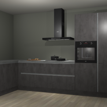 Beton antraciet greeploze keuken Nuuk 69773