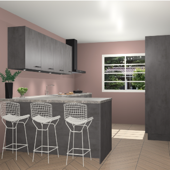 Beton antraciet keuken Sopot 64760