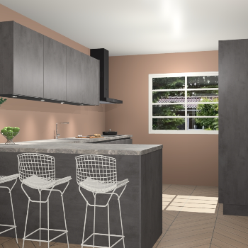 Beton antraciet greeploze keuken Sopot 64762