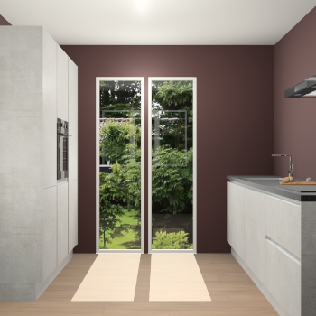 Beton opaal greeploze keuken Dallas 75086