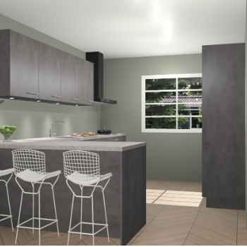 Beton antraciet keuken Sopot 64763