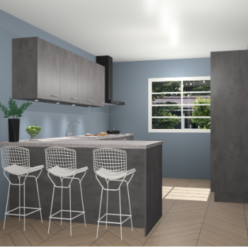 Beton antraciet keuken Sopot 64764