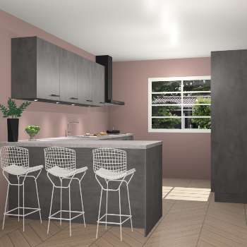 Beton antraciet keuken Sopot 64766