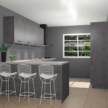 Beton antraciet keuken Sopot 64767