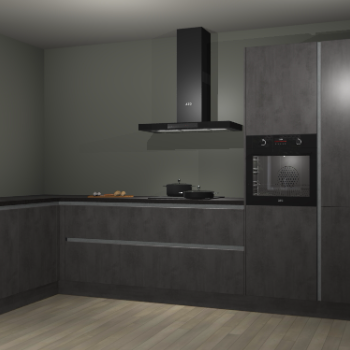 Beton antraciet greeploze keuken Nuuk 69821