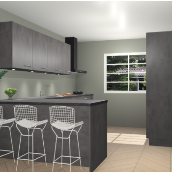 Beton antraciet keuken Sopot 64769