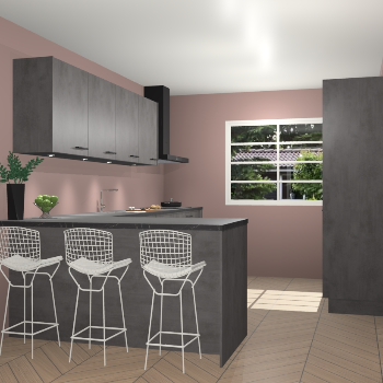 Beton antraciet keuken Sopot 64772