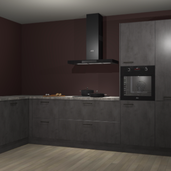 Beton antraciet keuken Nuuk 69842