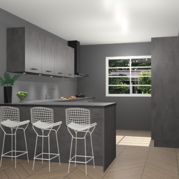 Beton antraciet keuken Sopot 64773