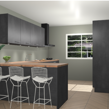 Beton zwarte keuken Sopot 64717