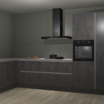 Beton antraciet greeploze keuken Nuuk 70174