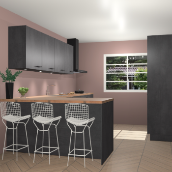 Beton zwarte keuken Sopot 64720