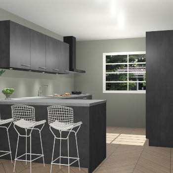 Beton zwarte keuken Sopot 64889