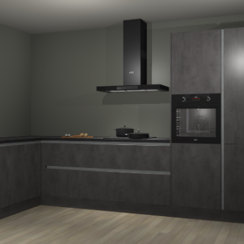 Beton antraciet greeploze keuken Nuuk 70199