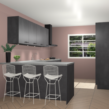 Beton zwarte keuken Sopot 64895