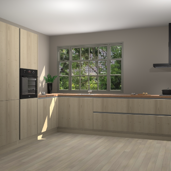 Vuren greeploze keuken Malaga 69069