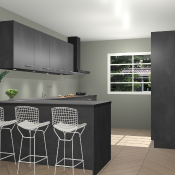 Beton zwarte keuken Sopot 64900