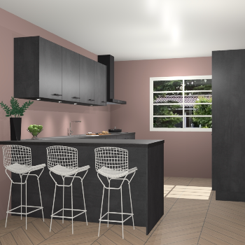 Beton zwarte keuken Sopot 64903