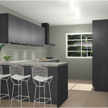 Beton zwarte keuken Sopot 64906