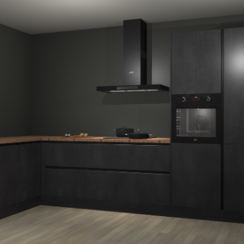 Beton zwarte greeploze keuken Nuuk 70215