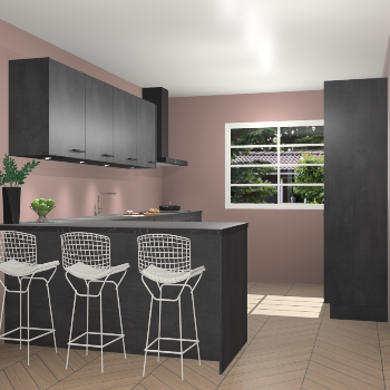 Beton zwarte keuken Sopot 64924