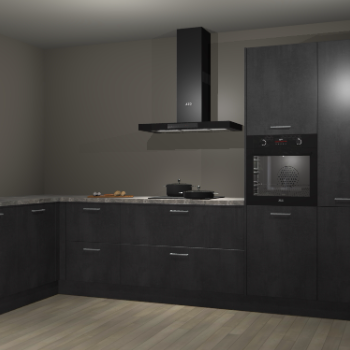 Beton zwarte keuken Nuuk 70321