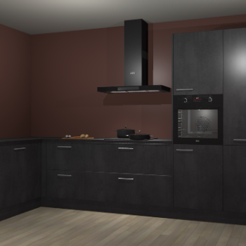 Beton zwarte keuken Nuuk 70435