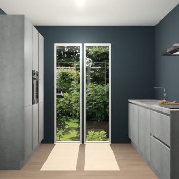 Beton Parelgrijs greeploze keuken Dallas 75305