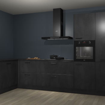 Beton zwarte keuken Nuuk 70431