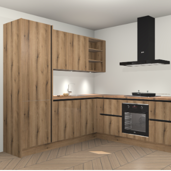 Goud Eiken greeploze keuken Turek 76320