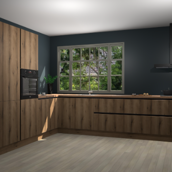 Goud Eiken greeploze keuken Malaga 69310