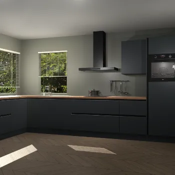 Onyxgrijze greeploze keuken Rawai 85848