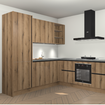 Goud Eiken greeploze keuken Turek 76334