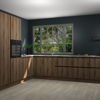 Goud Eiken greeploze keuken Malaga 69342