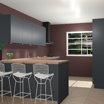 Onyxgrijze greeploze keuken Sopot 66224