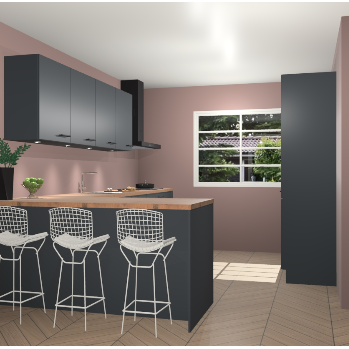 Onyxgrijze keuken Sopot 66225