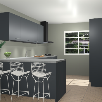 Onyxgrijze keuken Sopot 66338