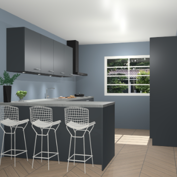 Onyxgrijze keuken Sopot 66339