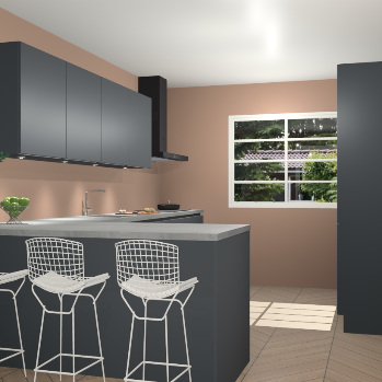 Onyxgrijze greeploze keuken Sopot 66343