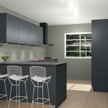 Onyxgrijze keuken Sopot 66344