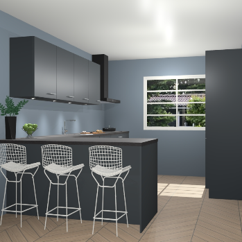 Onyxgrijze keuken Sopot 66345