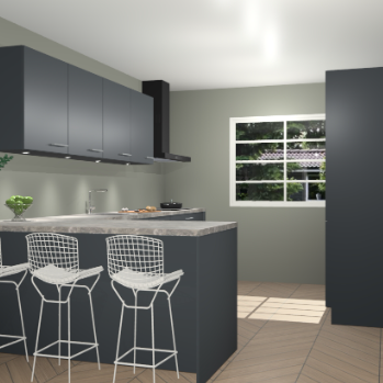 Onyxgrijze keuken Sopot 66350