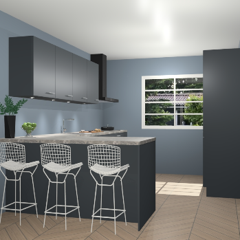 Onyxgrijze keuken Sopot 66351