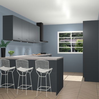 Onyxgrijze keuken Sopot 66357