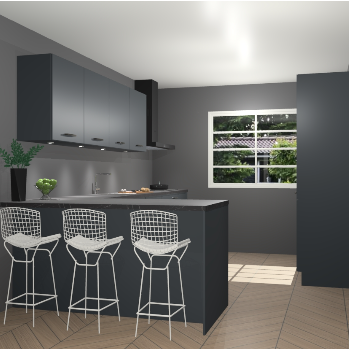 Onyxgrijze keuken Sopot 66369