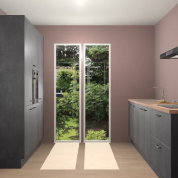 Beton Zwarte keuken Dallas 75520