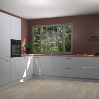 Sneeuwwitte hoogglans keuken Malaga 69534