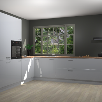 Sneeuwwitte hoogglans keuken Malaga 69535