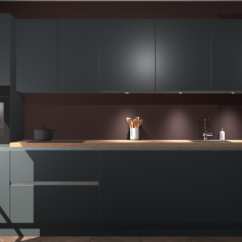 Onyxgrijze greeploze keuken Wels 57818