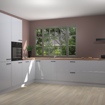 Sneeuwwitte hoogglans keuken Malaga 69537